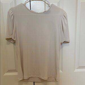 Premise Soft Beige Short Sleeve Top